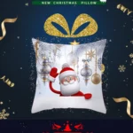 Christmas  Peach Skin Sofa Pillowcase Cartoon Living Room Bedroom Pillowcase Without Pillow Core - Image 3