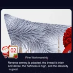 Christmas  Peach Skin Sofa Pillowcase Cartoon Living Room Bedroom Pillowcase Without Pillow Core - Image 5