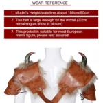 Halloween Carnival PU Leather Adult Men Medieval Viking Armor Shoulder Armor - Image 3