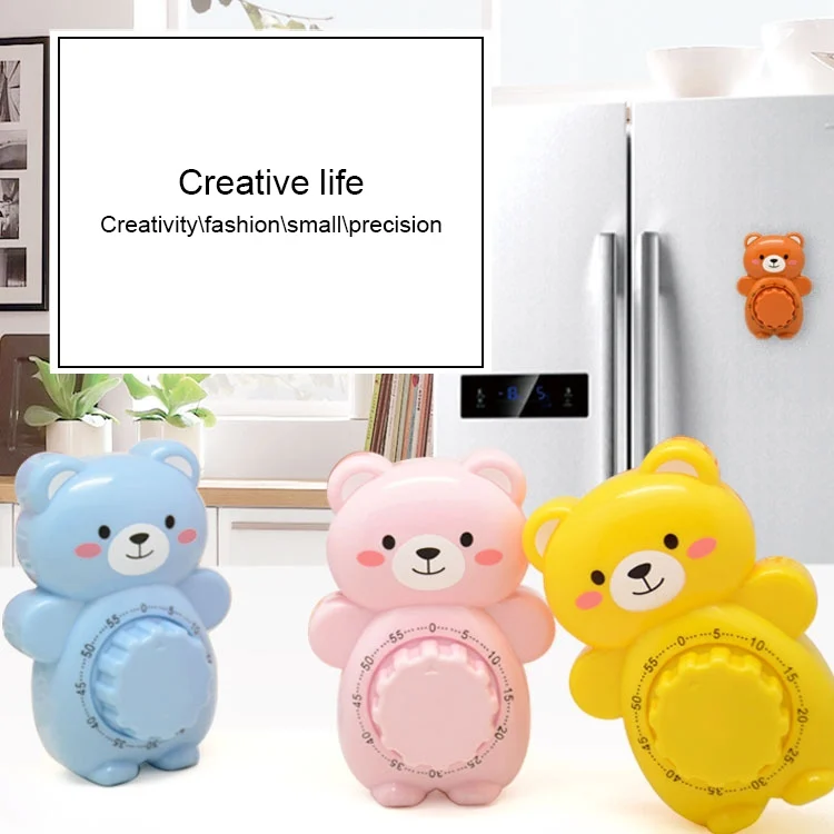 TBD0462936301A_4.webp Cartoon Bear Timer Kitchen Gadget Mechanical Timer - Image 5