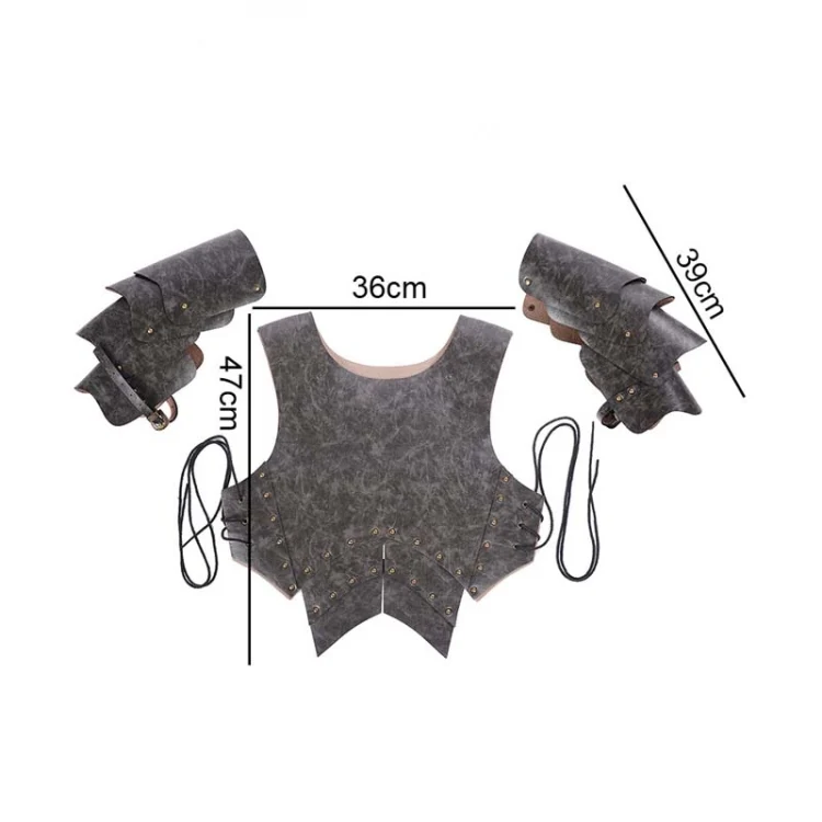 TBD0462937101_2.webp Halloween Carnival Stage Props Adult PU Leather Samurai Cosplay Armor - Image 3