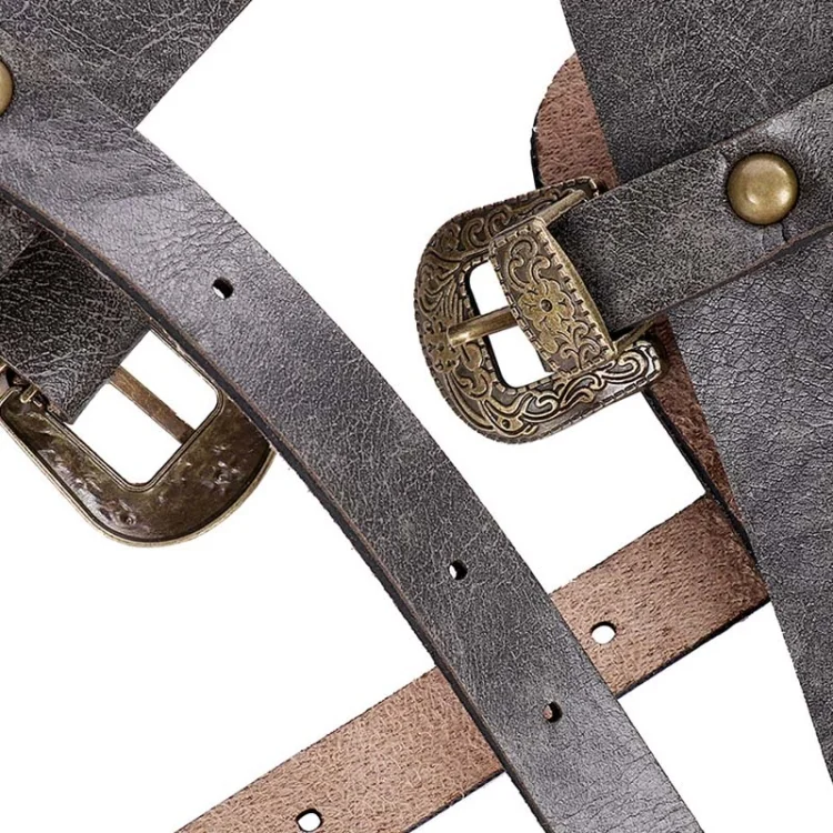 TBD0462937101_9.webp Halloween Carnival Stage Props Adult PU Leather Samurai Cosplay Armor - Image 10