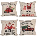 Christmas Decorations Linen Pillowcases Square Pillowcases Without Pillow Core - Image 4