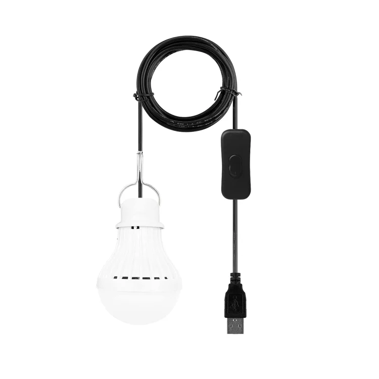 5W5V USB Switch Line Dimmable Light Bulb Light Camping Light Emergency Light, Specification: