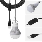 5W5V USB Switch Line Dimmable Light Bulb Light Camping Light Emergency Light, Specification: - Image 4