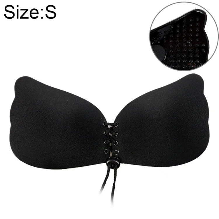 Women Self-Adhesive Strapless Bandage Blackless Solid Bra Silicone underwear Invisible Bra