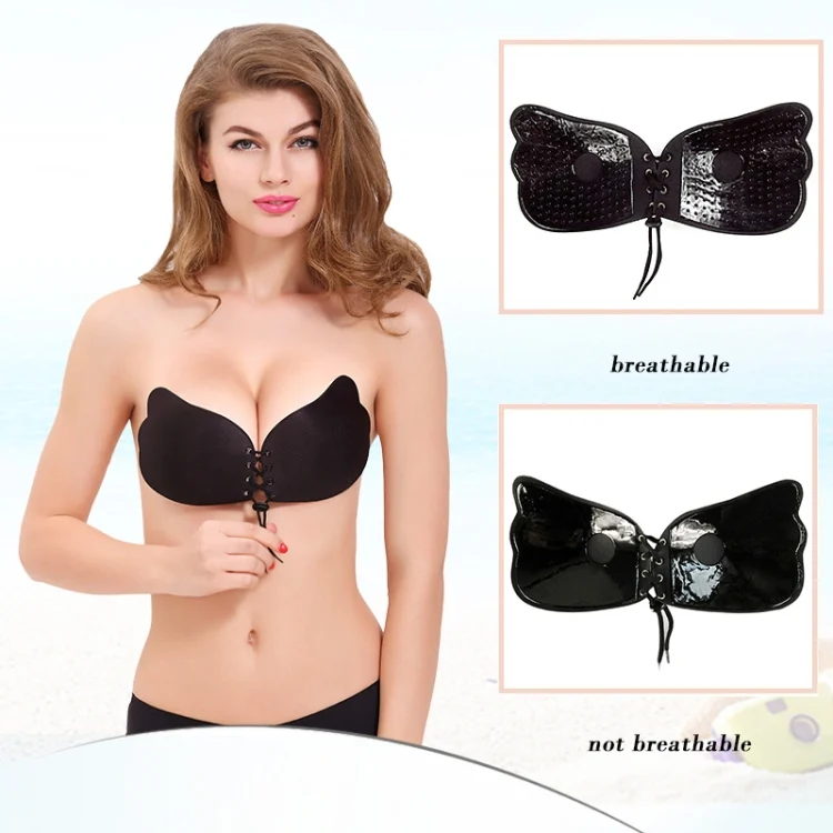 TBD047545301G_5.webp Women Self-Adhesive Strapless Bandage Blackless Solid Bra Silicone underwear Invisible Bra - Image 6