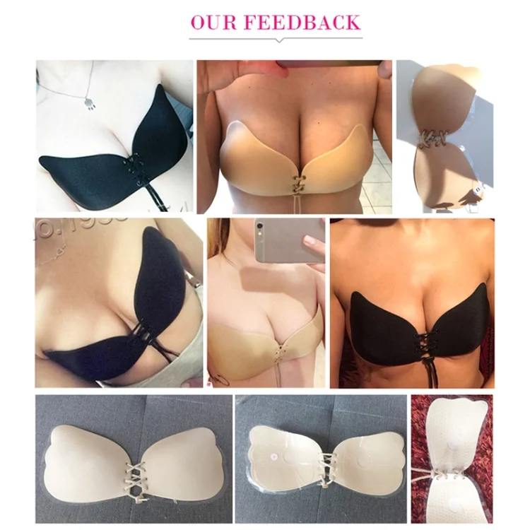 TBD047545301G_9.webp Women Self-Adhesive Strapless Bandage Blackless Solid Bra Silicone underwear Invisible Bra - Image 10