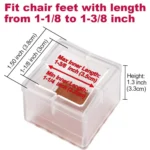 4pcs Square Chair Leg Caps PVC Feet Protector Pads Furniture Table Covers - Image 2