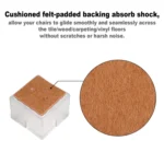 4pcs Square Chair Leg Caps PVC Feet Protector Pads Furniture Table Covers - Image 4