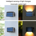 With Ground Plug Wiring Free Infrared Sensor Waterproof Solar Lighting Wall Light - Image 4