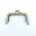 Square Embossed Wallet Handbag Metal Handle - Image 3