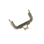 Square Embossed Wallet Handbag Metal Handle - Image 5