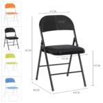 Portable Folding Metal Conference Chair Office Computer Chair Leisure Home Outdoor Chair - Image 4