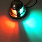 4W 12V IP65 Waterproof Stainless Steel Two-color Marine Signal Light Red and Green LED Lights - Image 7