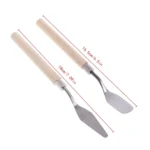 2Pcs Stainless Steel Palette Knife Spatula Scraper for Mixing Art Oil Painting - Image 5