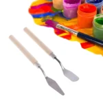 2Pcs Stainless Steel Palette Knife Spatula Scraper for Mixing Art Oil Painting - Image 6