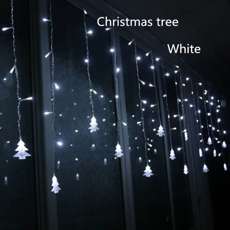TBD048496901A_2.webp 3.5M 96 Leds Curtain Christmas Tree Icicle String Lights Fairy Lights Christmas New Year Lights Wedding Party Decoration - Image 3