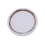 White Panel Round Canvas Board Wooden Frame Painting - Image 3