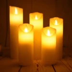 5 in 1 Remote Control Yellow Light LED Candle Lamp Halloween Christmas Wedding Decorative Light - Image 2