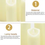 5 in 1 Remote Control Yellow Light LED Candle Lamp Halloween Christmas Wedding Decorative Light - Image 5