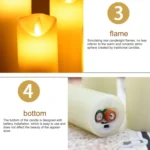 5 in 1 Remote Control Yellow Light LED Candle Lamp Halloween Christmas Wedding Decorative Light - Image 6