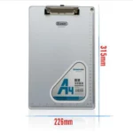 A4 Aluminum Clipboard Writing Pad Folder School Office Stationery Supplies, Size: 31.5x22.5cm - Image 2
