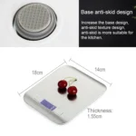 BOH-2012 Digital Multi-function Stainless Steel Food Kitchen Scale with LCD Display, Specification: 10kg/1g - Image 3