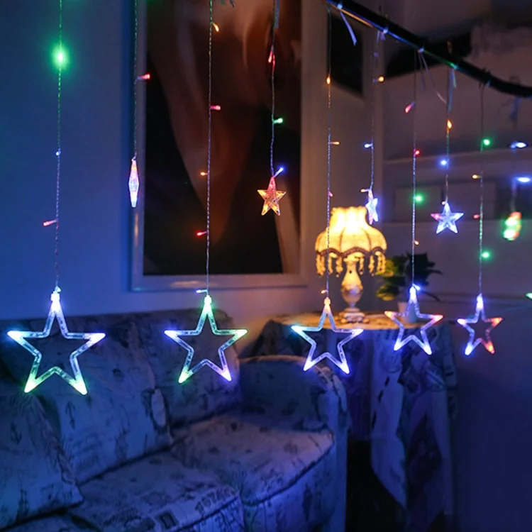 TBD048939801A_1.webp 220V EU Plug LED Star Light Christmas lights Indoor/Outdoor Decorative Love Curtains Lamp For Holiday Wedding Party lighting - Image 2