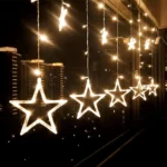 220V EU Plug LED Star Light Christmas lights Indoor/Outdoor Decorative Love Curtains Lamp For Holiday Wedding Party lighting - Image 3