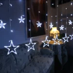 220V EU Plug LED Star Light Christmas lights Indoor/Outdoor Decorative Love Curtains Lamp For Holiday Wedding Party lighting - Image 5