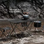 Portable Folding Table Desk Camping Outdoor Picnic Aluminum Ultralight Folding Table - Image 4