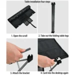 Portable Folding Table Desk Camping Outdoor Picnic Aluminum Ultralight Folding Table - Image 6