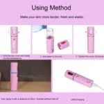 Facial Steamer Nano Steamer Handy  Face Moisture Sprayer Rechargeable Mini USB Charging - Image 10