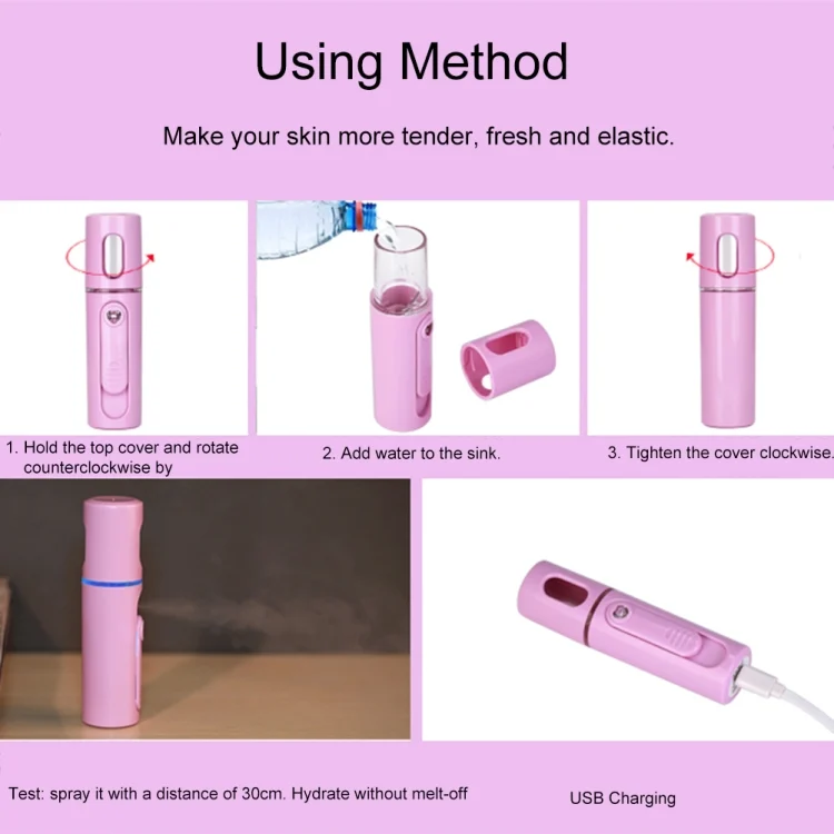 TBD048978001A_9.webp Facial Steamer Nano Steamer Handy  Face Moisture Sprayer Rechargeable Mini USB Charging - Image 10