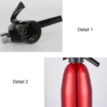 Manual Soda Siphon CO2 Dispenser Water Bubble Generator Cool Drink Cocktail Soda Machine Aluminum Bar DIY Soda Maker, Capacity: 1L - Image 3
