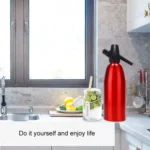 Manual Soda Siphon CO2 Dispenser Water Bubble Generator Cool Drink Cocktail Soda Machine Aluminum Bar DIY Soda Maker, Capacity: 1L - Image 7