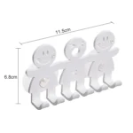 5 PCS Cute Smiley Suction Cup Hanging Toothbrush Holder Plastic Small Person Teeth Holder - Image 2