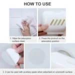 5 PCS Cute Smiley Suction Cup Hanging Toothbrush Holder Plastic Small Person Teeth Holder - Image 4