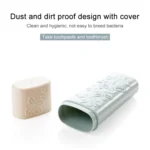 Portable Flower Carved Toothbrush Holder Outdoor Toothrush Cap Case Toothpaste Storage Box Wash Cup - Image 3