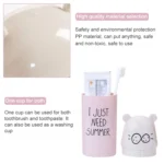 2 PCS Cartoon Protable Travel Home Bathroom Toothbrush Case Storage Box Mouth Cup - Image 3