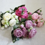 5 PCS Artificial Rose Flowers Small Bouquet Flores Home Party Wedding Fake Flower Decoration - Image 3