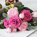 5 PCS Artificial Rose Flowers Small Bouquet Flores Home Party Wedding Fake Flower Decoration - Image 8