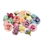 10 Sets 4cm Artificial Flower Silk Rose Flower Head for Wedding Party Home Decoration - Image 6