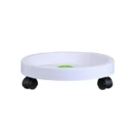 Universal Round Wheels Pot Tray Easy Moving Plant Pot Tray Garden Plate Plastic Stand