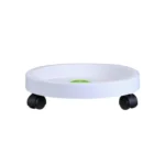 Universal Round Wheels Pot Tray Easy Moving Plant Pot Tray Garden Plate Plastic Stand - Image 2