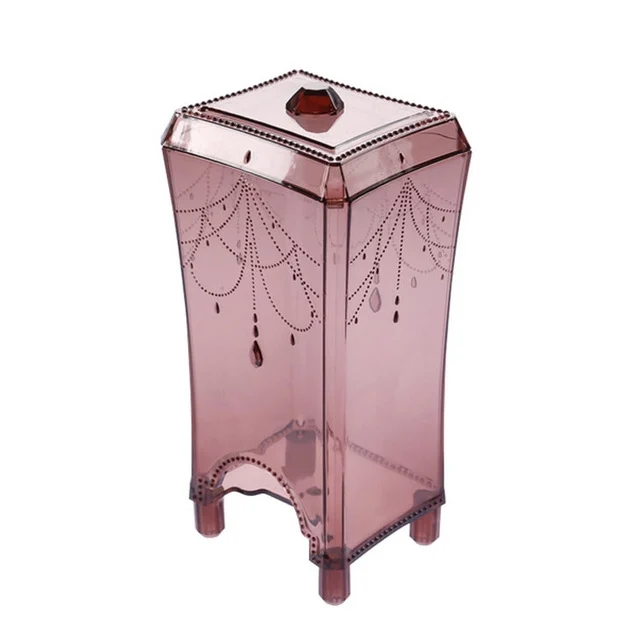 TBD049212601A.webp Desktop Cotton Pad Storage Box Plastic Transparent Box - Image 1