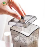 Desktop Cotton Pad Storage Box Plastic Transparent Box - Image 3