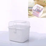 Multifunctional Transparent Plastic Cosmetic Storage Box Household Supplies Storage Pill Box