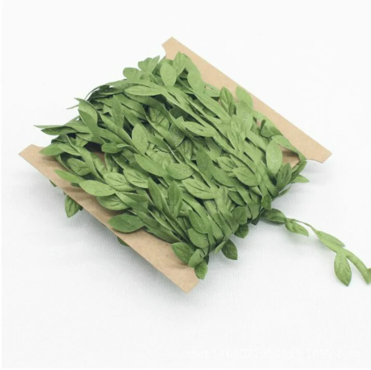 TBD049217106_1.webp 2 PCS Cloth Leaf Garland Decoration Accessories Green Leaf Cane Leaf Simulation DIY Garland Material - Image 2
